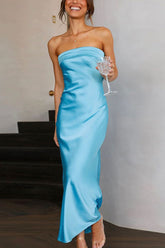 Vestido largo sin tirantes Run To The Top
